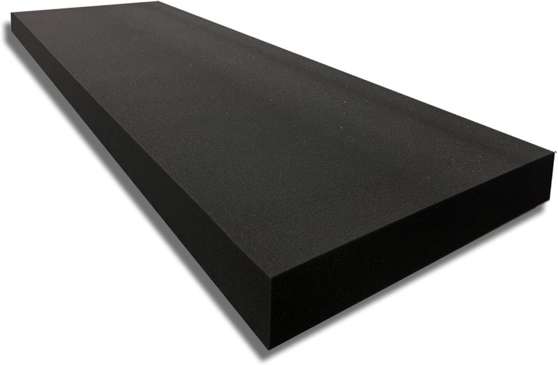 FoamTouch 1" Thick x 24" Wide x 96" Long Charcoal High Density Foam, Ideal for Foam Padding, Seat Replacement, Chair Cushion Replacement, Wheelchair Seat Cushion and More - Image 1